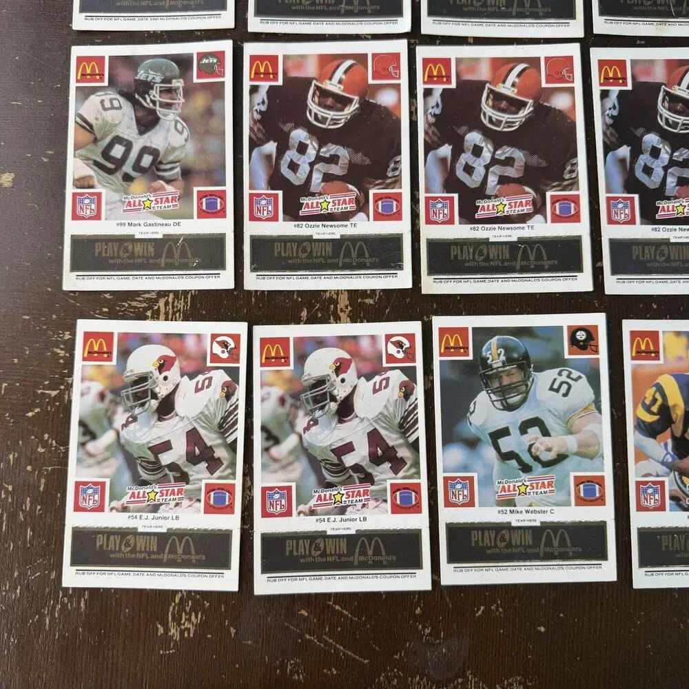 1986 Mcdonalds All Star Football Black Tab 39 Card Lot Partial Set Of 25 w Dupes